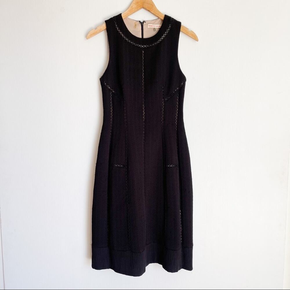 Rebecca Taylor | Black Eyelet Lace Shift Dress